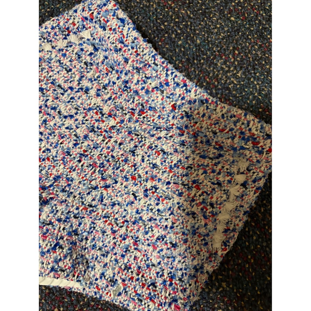 Janie and Jack Toddler Girls Red White Blue Boucle Tweed Shorts 12-18 Months